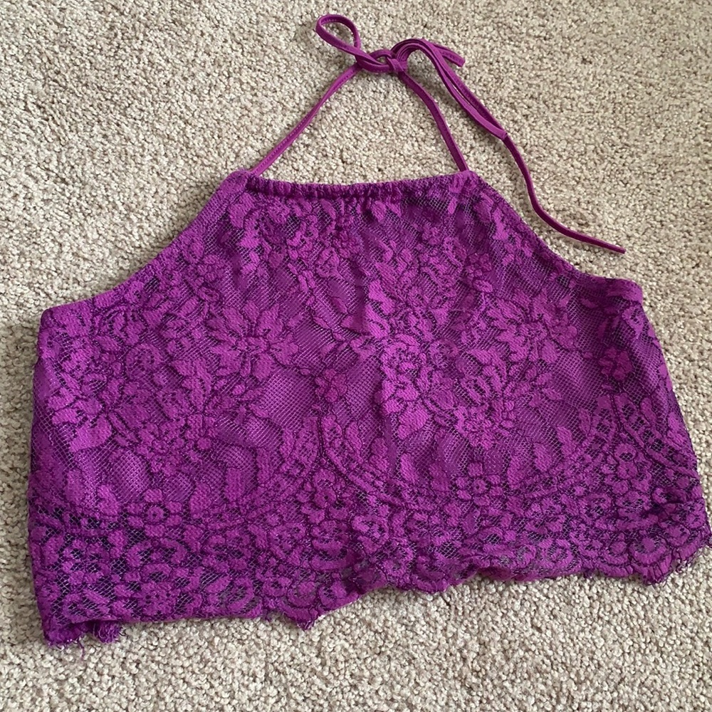 Purple halter top